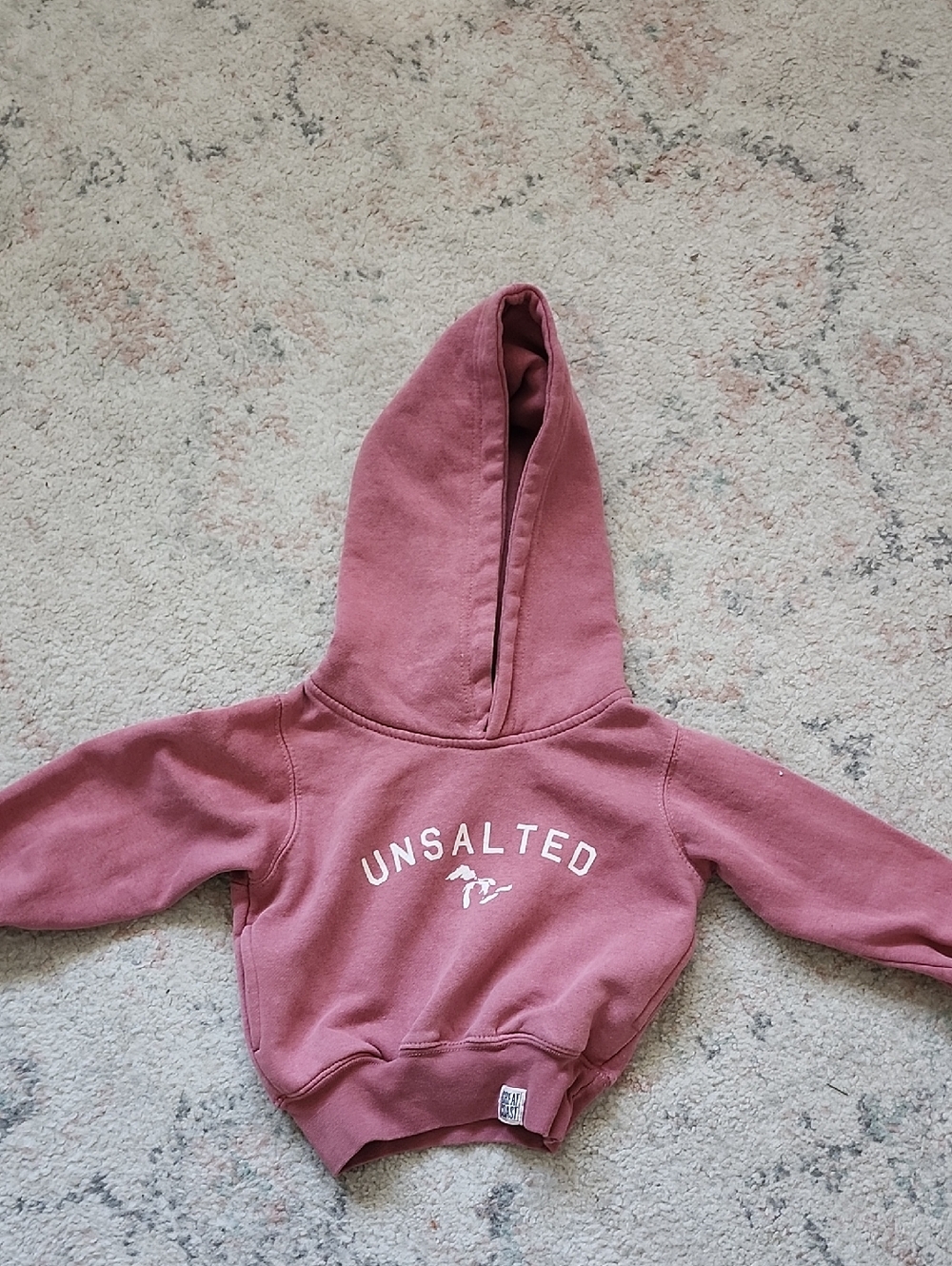 Unsalted Pink Cropped Hoodie Lale MICHIGAN baby Size XXS
